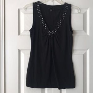 Express rhinestone stretchy tank, size s